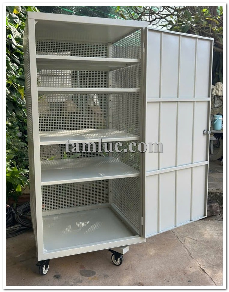 tủ dụng cụ dạng lưới xoay 360 độ cho xưởng cơ khí, tủ treo đồ nghề dạng xoay tiết kiệm diện tích, tủ dụng cụ dạng lưới giá rẻ cho nhà xưởng, tủ dụng cụ xoay nhiều mặt cho gara ô tô, tủ dụng cụ dạng lưới thép sơn tĩnh điện