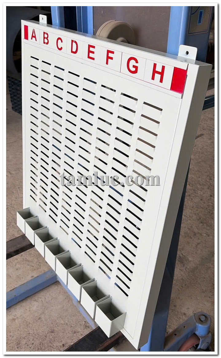 bảng gắn card sản xuất, bảng quản lý công việc nhà xưởng, bảng treo card công đoạn, bảng theo dõi tiến độ sản xuất, bảng quản lý Lean manufacturing, bảng card 5S