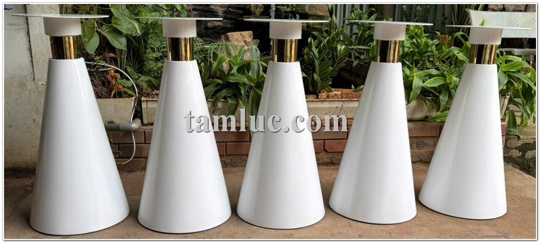 chân bàn nón, chân bàn hình nón, chân bàn thép sơn tĩnh điện, chân bàn inox mạ vàng, chân bàn nhà hàng, chân bàn cafe, chân bàn nội thất, chân bàn kim loại, chân bàn theo yêu cầu, gia công chân bàn, chân bàn đẹp, chân bàn hiện đại, chân bàn Tâm Lực